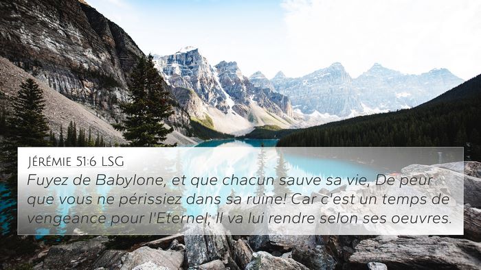 Jérémie 51:6 LSG Bible Verse Image