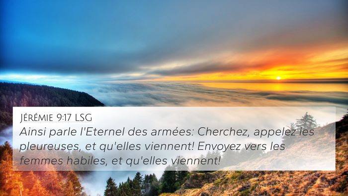 Jérémie 9:17 LSG Bible Verse Image