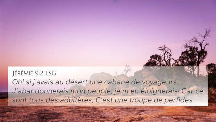 Jérémie 9:2 LSG Bible Verse Image