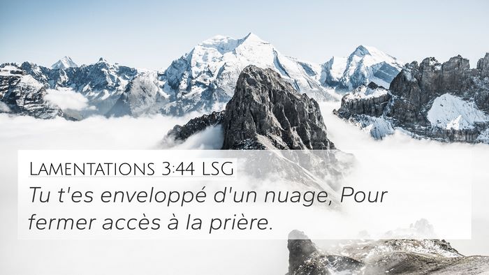 Lamentations 3:44 LSG Bible Verse Image