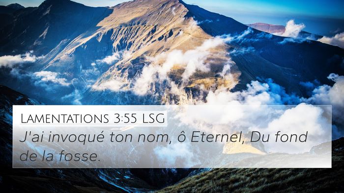 Lamentations 3:55 LSG Bible Verse Image