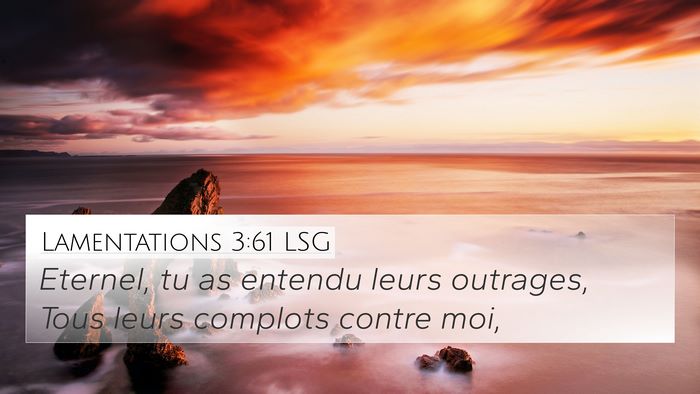 Lamentations 3:61 LSG Bible Verse Image