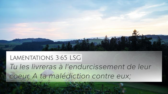 Lamentations 3:65 LSG Bible Verse Image
