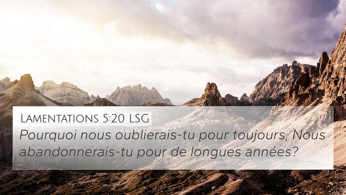 Lamentations 5:20 LSG Bible Verse Image