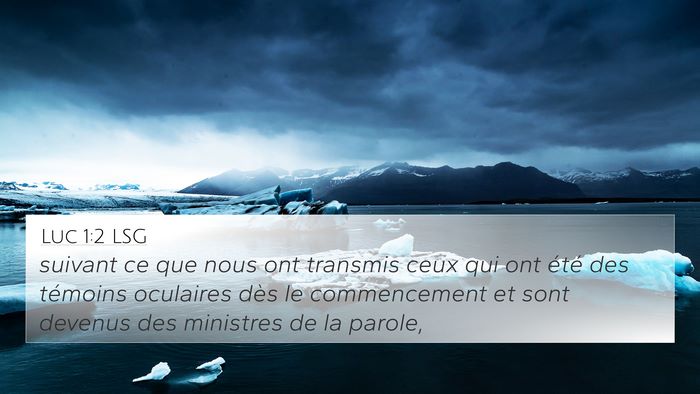 Luc 1:2 LSG Bible Verse Image