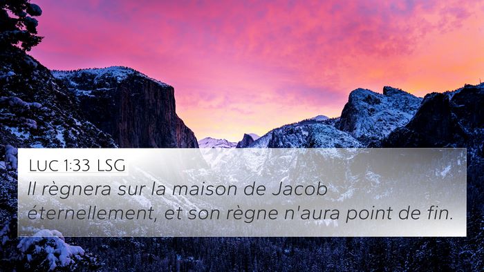 Luc 1:33 LSG Bible Verse Image