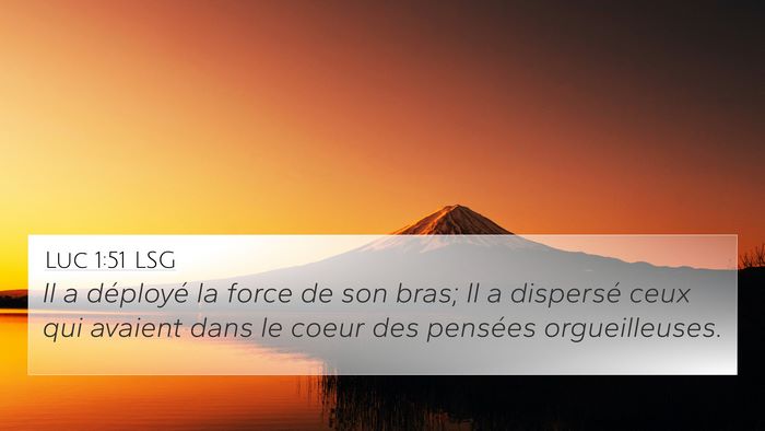 Luc 1:51 LSG Bible Verse Image