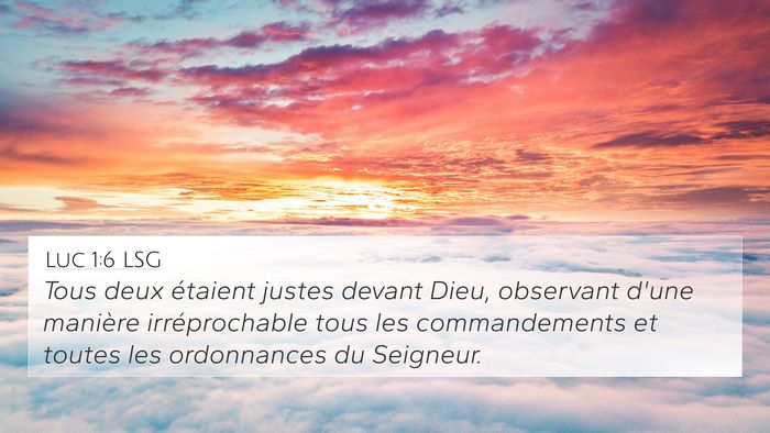 Luc 1:6 LSG Bible Verse Image