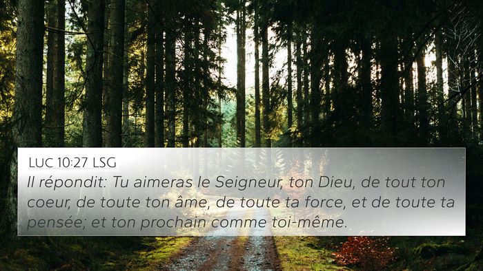 Luc 10:27 LSG 4K Wallpaper - Il répondit: Tu aimeras le Seigneur, ton Dieu, - 4K Wallpaper Bible Verse