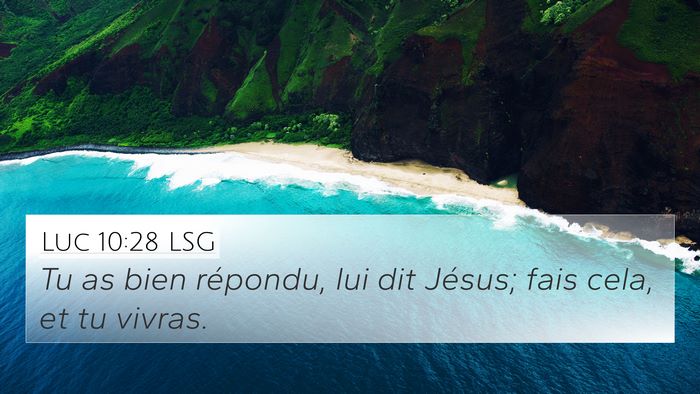 Luc 10:28 LSG Bible Verse Image