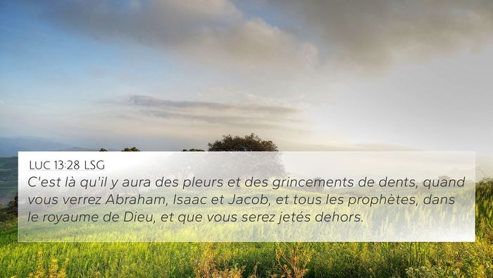 Luc 13:28 LSG Bible Verse Image