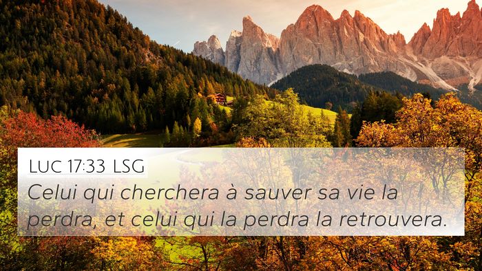 Luc 17:33 LSG Bible Verse Image