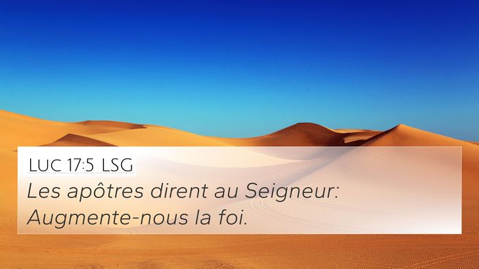 Luc 17:5 LSG Bible Verse Image