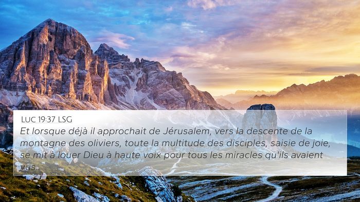 Luc 19:37 LSG Bible Verse Image
