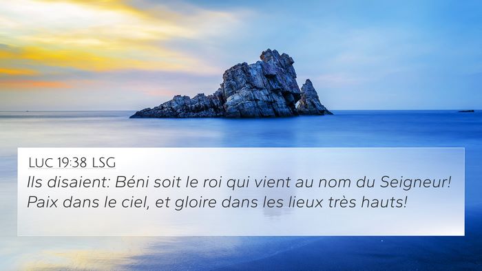 Luc 19:38 LSG Bible Verse Image