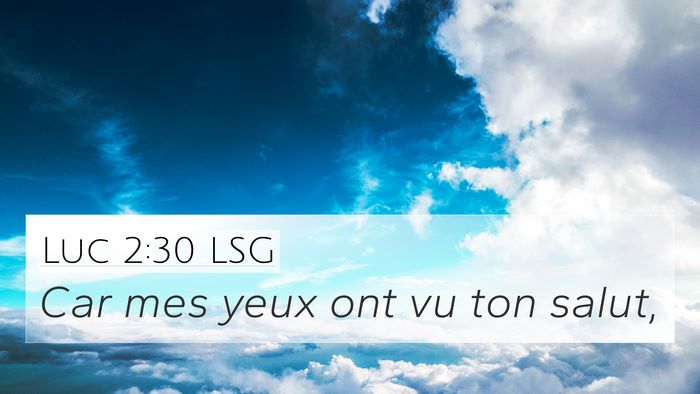 Luc 2:30 LSG Bible Verse Image