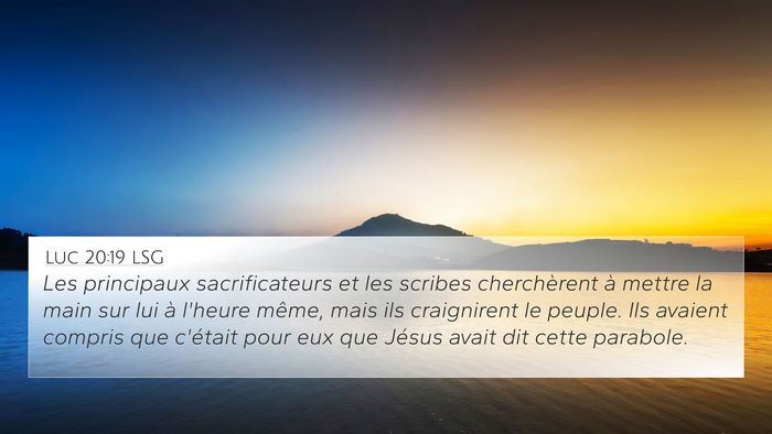 Luc 20:19 LSG Bible Verse Image