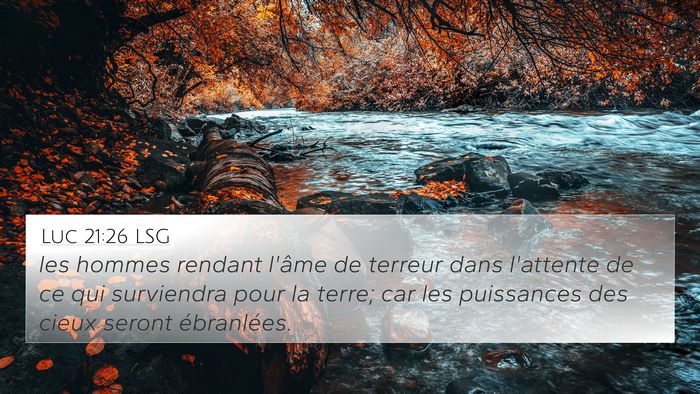 Luc 21:26 LSG Bible Verse Image