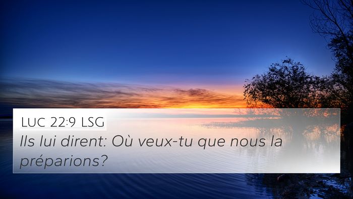 Luc 22:9 LSG 4K Wallpaper - Ils lui dirent: Où veux-tu que nous la - 4K Wallpaper Bible Verse
