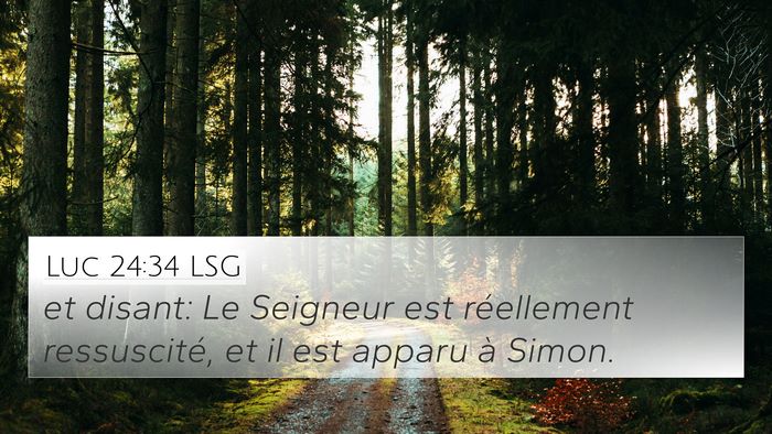 Luc 24:34 LSG 4K Wallpaper - et disant: Le Seigneur est réellement - 4K Wallpaper Bible Verse
