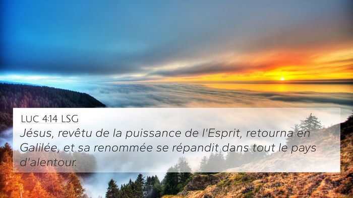 Luc 4:14 LSG Bible Verse Image