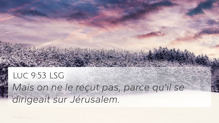 Luc 9:53 LSG Bible Verse Image