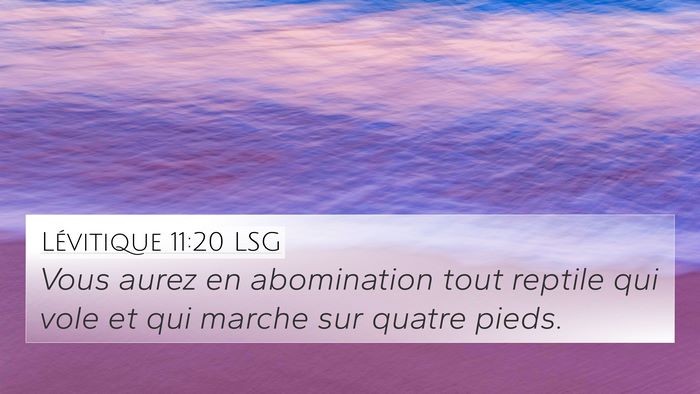 Lévitique 11:20 LSG Bible Verse Image