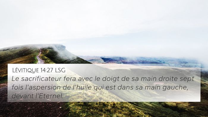 Lévitique 14:27 LSG Bible Verse Image