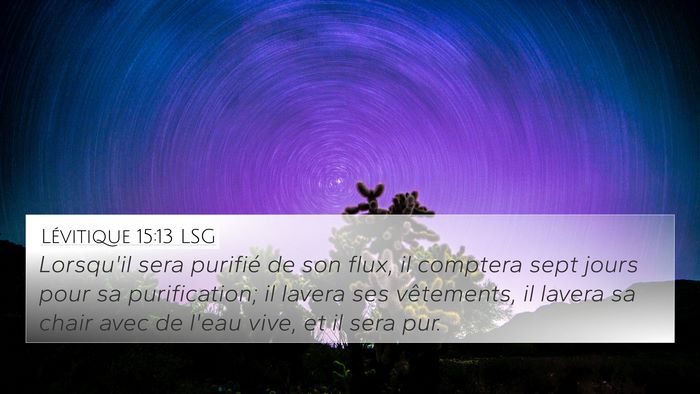 Lévitique 15:13 LSG Bible Verse Image