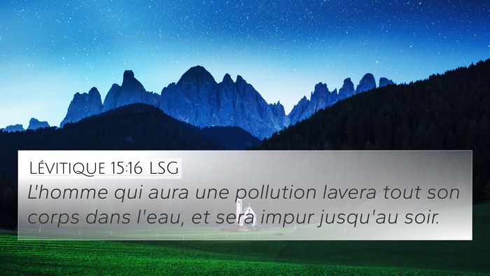 Lévitique 15:16 LSG Bible Verse Image