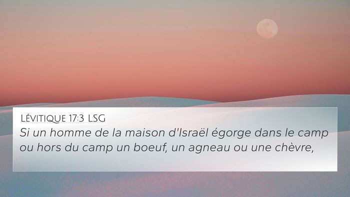 Lévitique 17:3 LSG Bible Verse Image