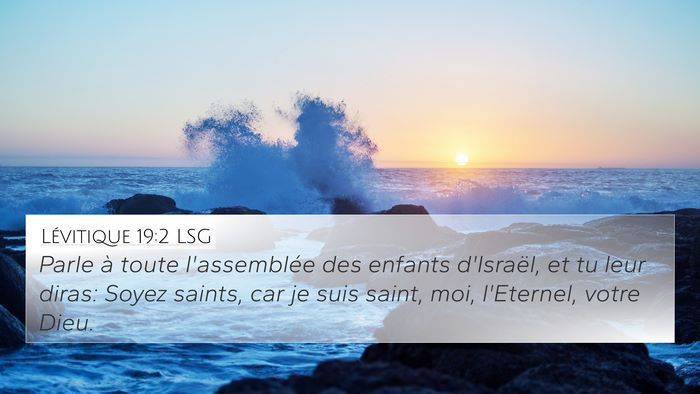 Lévitique 19:2 LSG Bible Verse Image