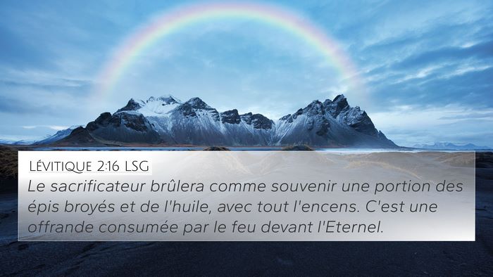 Lévitique 2:16 LSG Bible Verse Image