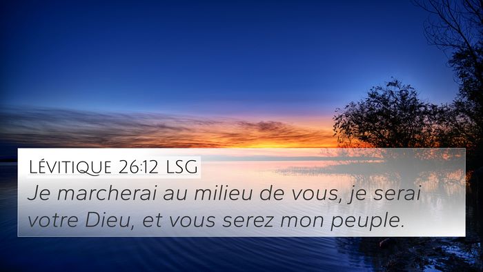 Lévitique 26:12 LSG Bible Verse Image