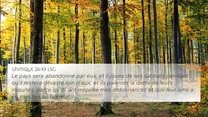 Lévitique 26:43 LSG Bible Verse Image