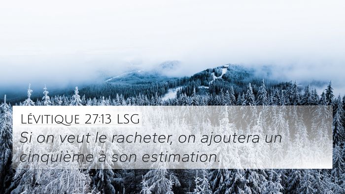 Lévitique 27:13 LSG Bible Verse Image