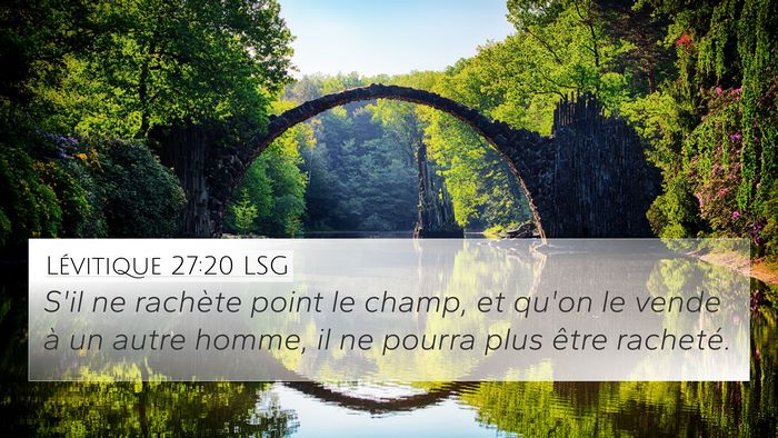 Lévitique 27:20 LSG Bible Verse Image