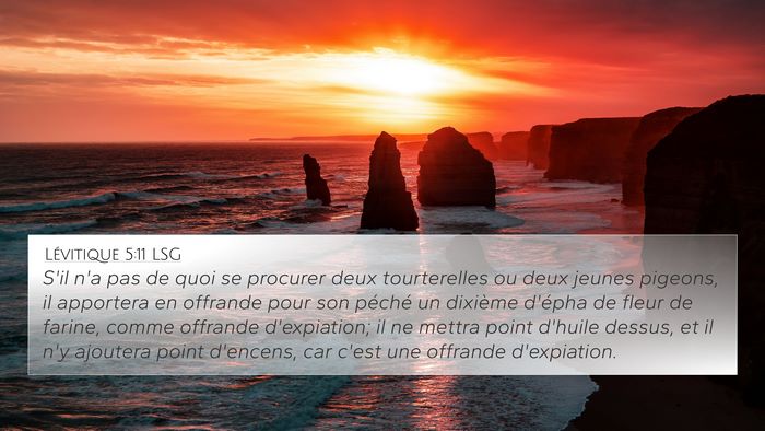 Lévitique 5:11 LSG Bible Verse Image