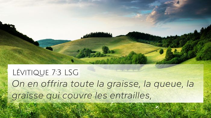 Lévitique 7:3 LSG 4K Wallpaper - On en offrira toute la graisse, la queue, la - 4K Wallpaper Bible Verse