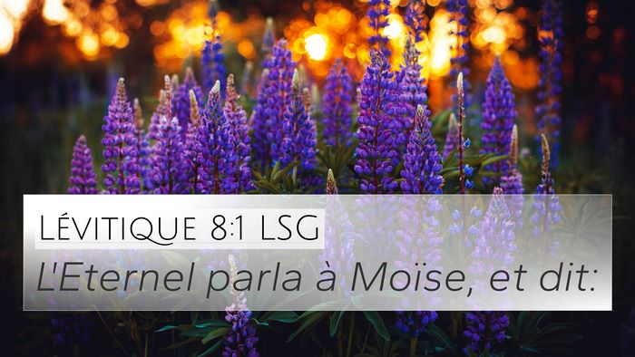 Lévitique 8:1 LSG Bible Verse Image