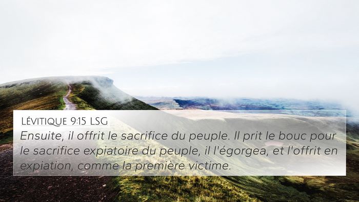 Lévitique 9:15 LSG Bible Verse Image