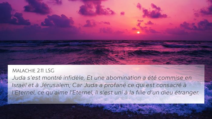 Malachie 2:11 LSG Bible Verse Image