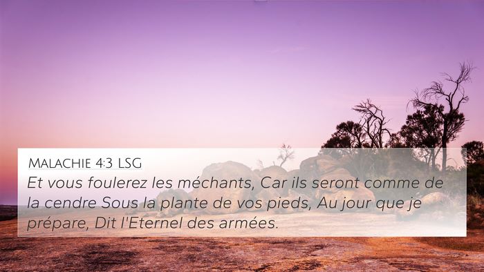 Malachie 4:3 LSG Bible Verse Image