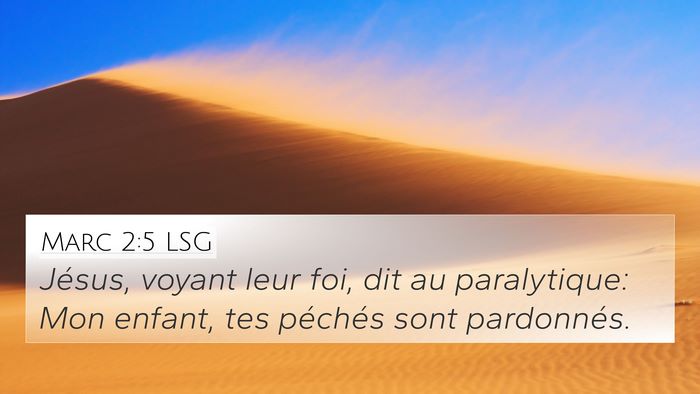 Marc 2:5 LSG Bible Verse Image