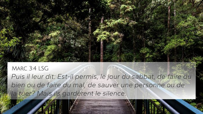 Marc 3:4 LSG Bible Verse Image