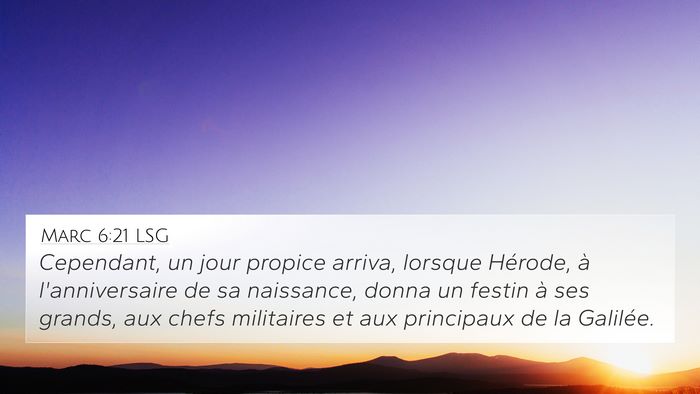 Marc 6:21 LSG Bible Verse Image