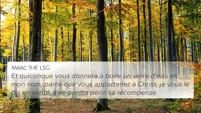 Marc 9:41 LSG Bible Verse Image