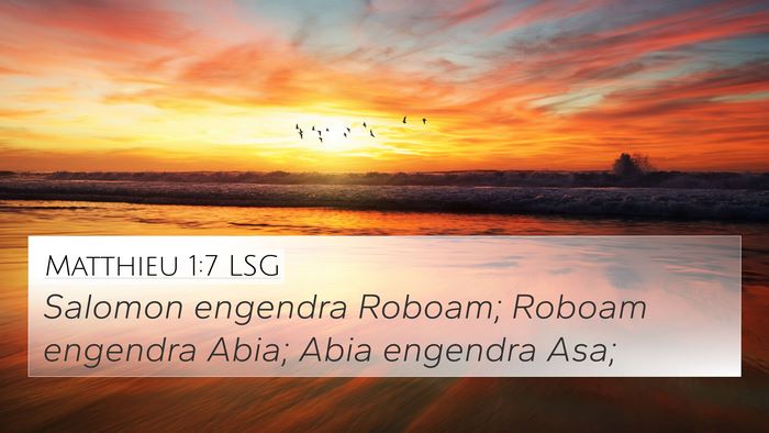 Matthieu 1:7 LSG Bible Verse Image