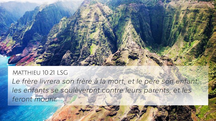 Matthieu 10:21 LSG Bible Verse Image