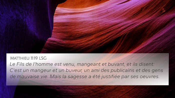 Matthieu 11:19 LSG Bible Verse Image